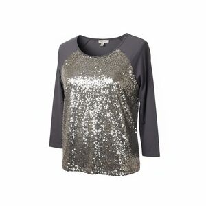 ⭐️NWT - TWIK Grey and silver sequin embellished shirt